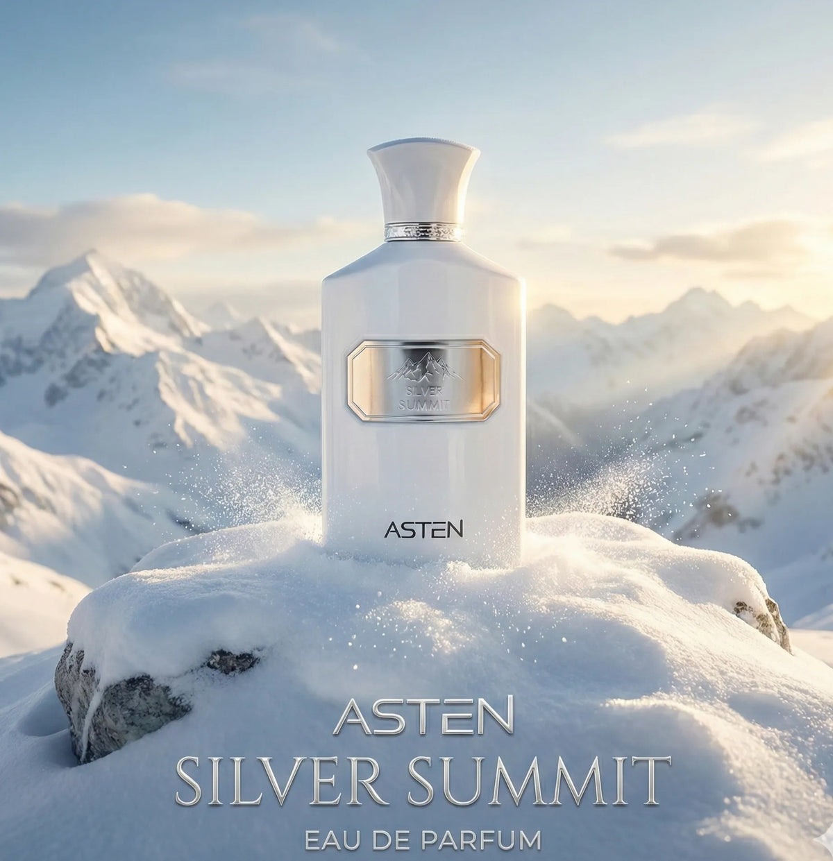 Silver Summit by Asten. This revitalizing 100ml Eau de Parfum is a masterful designer inspired perfume that captures the pristine, icy freshness of Silver Mountain Water by Creed.