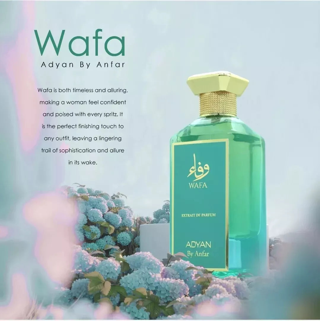 arabian woody perfume Wafa by Adyan 100ml EDP – luxurious floral oud scent from Bara series