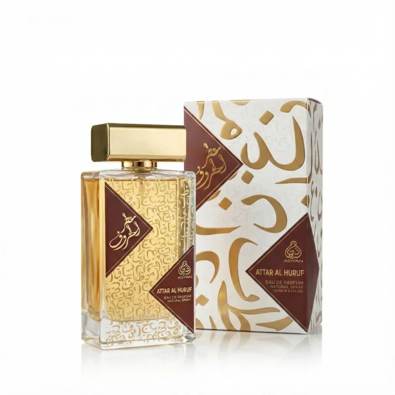 sweet fruity oud perfume that bridges the gap between aquatic freshness and oriental depth olfactory experience with Attar Al Haruf by Adyan. 100ml unisex edp.