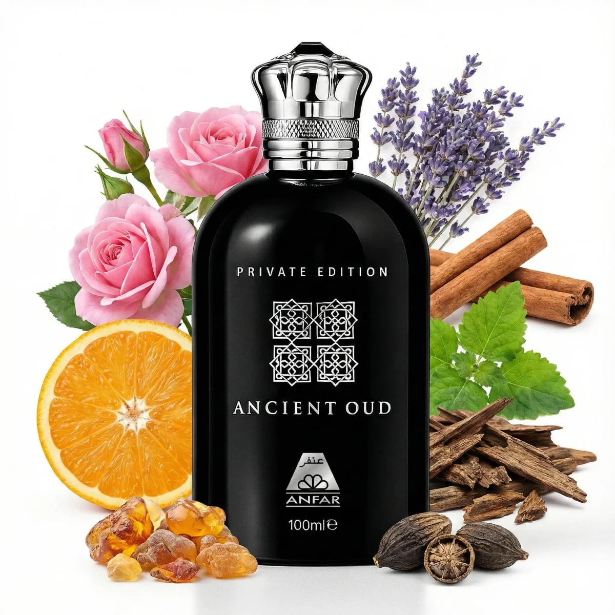 Ancient Oud perfume by anfar 100ml notes image