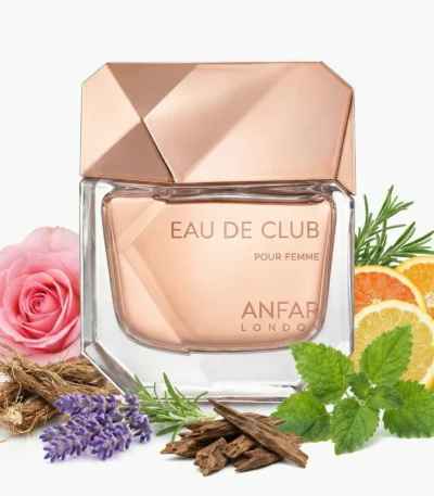 Eau De Club Pour Femme by Anfar London 100ml Eau de Parfum a sophisticated luxury seductive sweet Oud Perfume for women