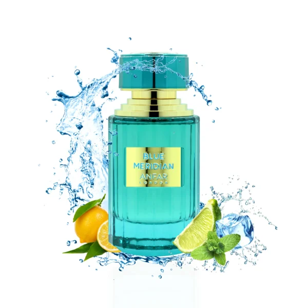 clean, sophisticated profiles of fragrances like Dior Sauvage, Versace Dylan Blue, and Acqua di Gio Profumo, Blue Meridian vy anfar london