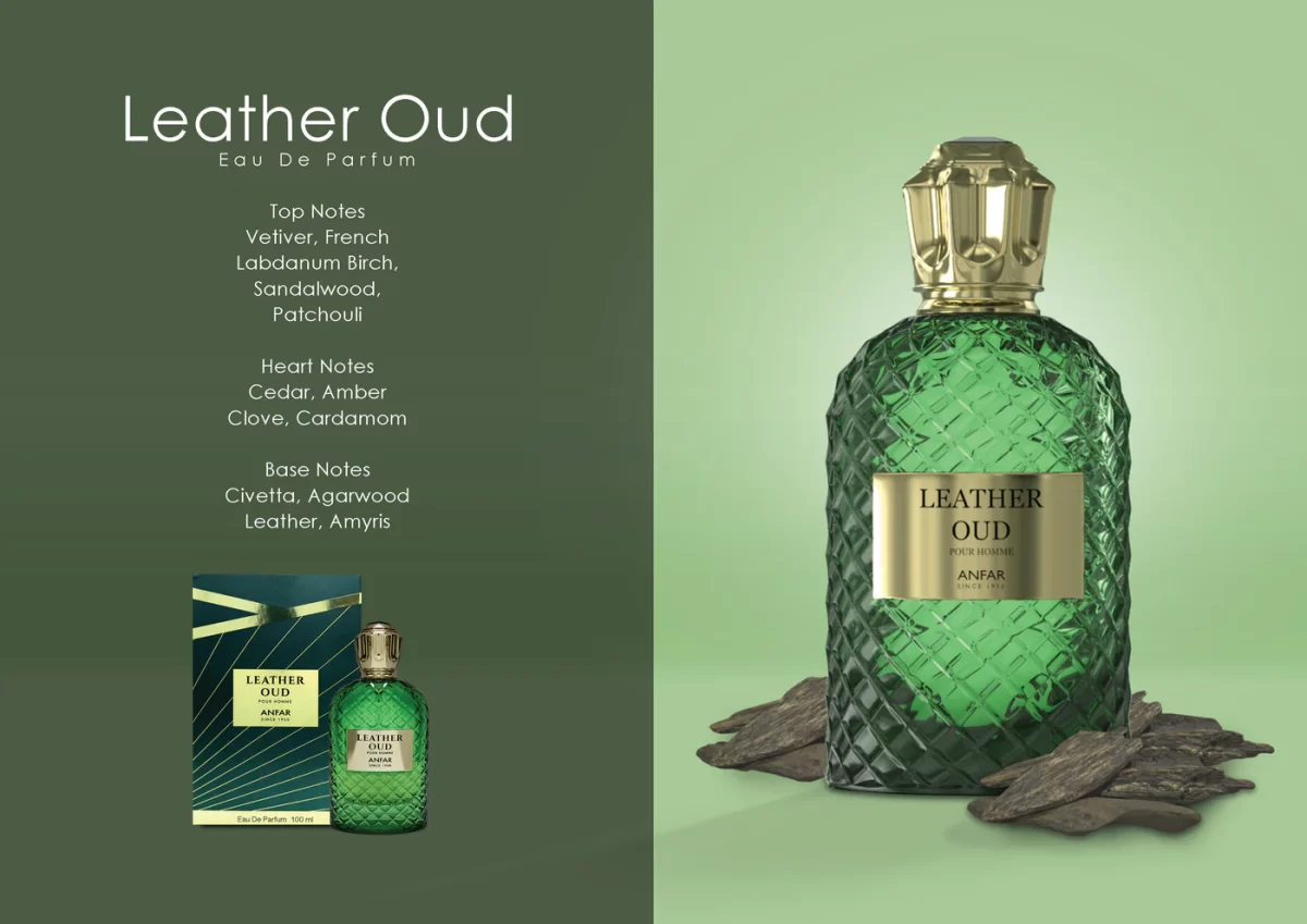 Leather Oud by Anfar 100ml Eau de Parfum for Men – Arabic masculine fragrance UK