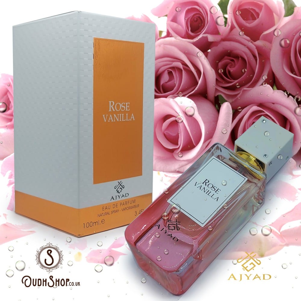 rose vanilla oudh shop-1 ajyad rose vanilla 100ml edp oudh shop