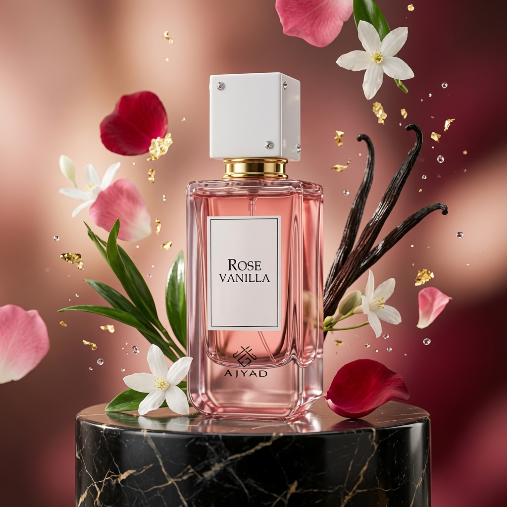 Rose Vanilla by Ajyad Perfume Bottle
