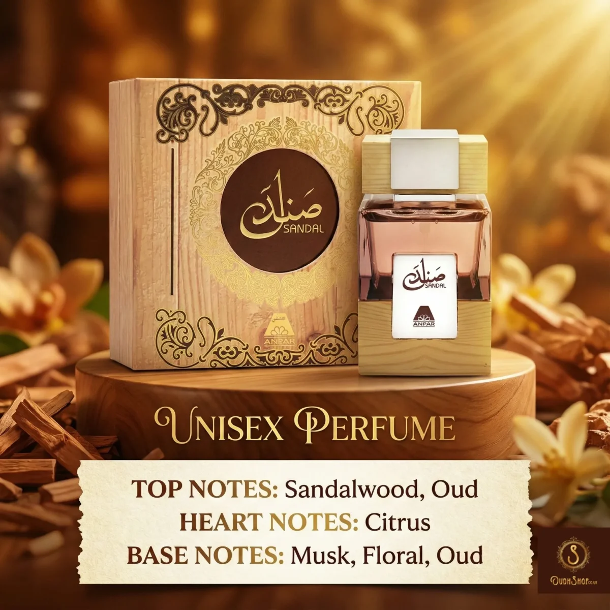 Sandal by Anfar 100ml Eau de Parfum is a masterpiece designed for those seeking the best sandalwood perfume.