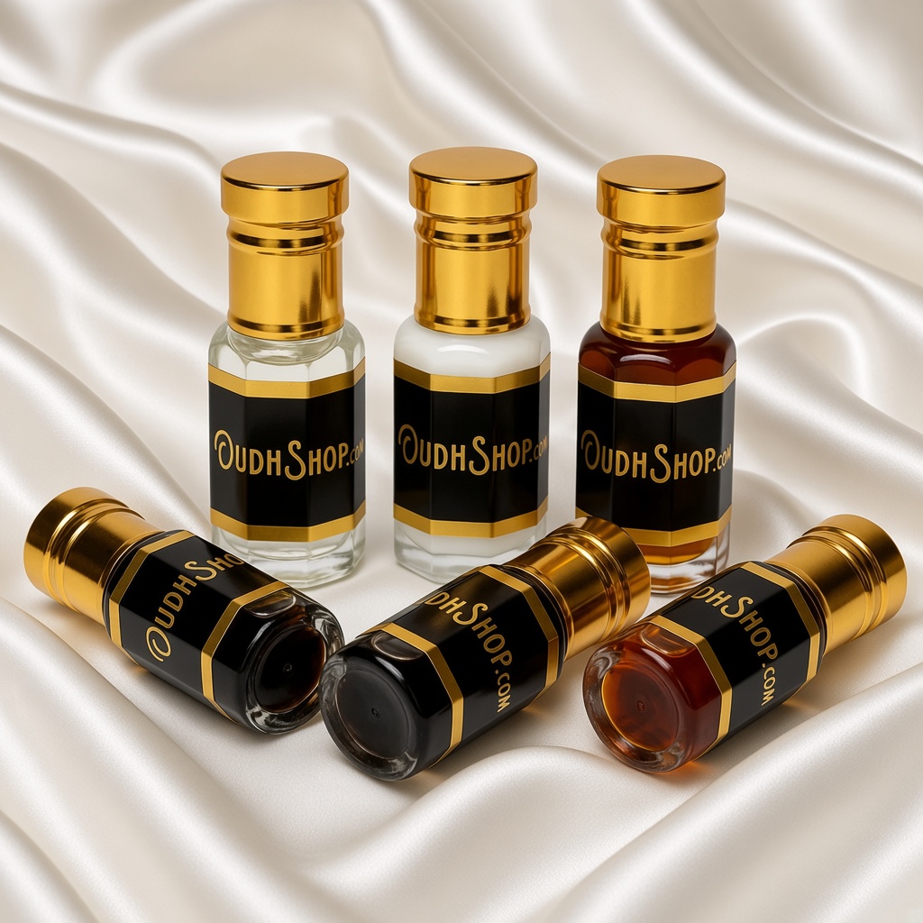 Premium Attar Perfume Oils Display