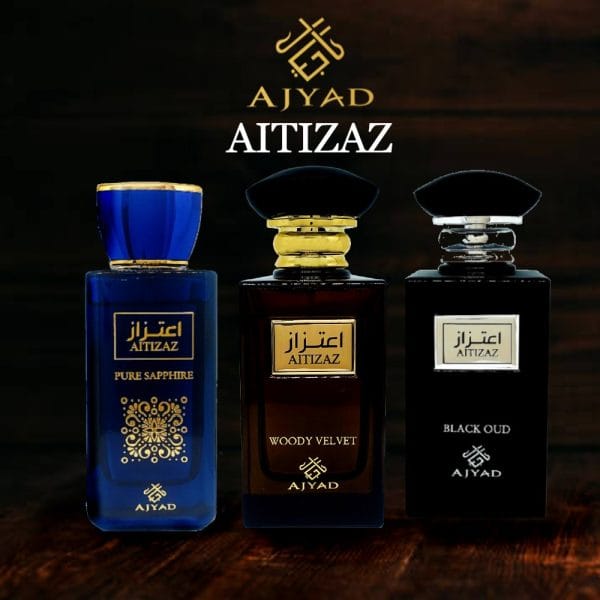 Aitizaz Series by Ajyad – 3 x 100ml Unisex Eau de Parfum Bundle | Oudh Shop UK