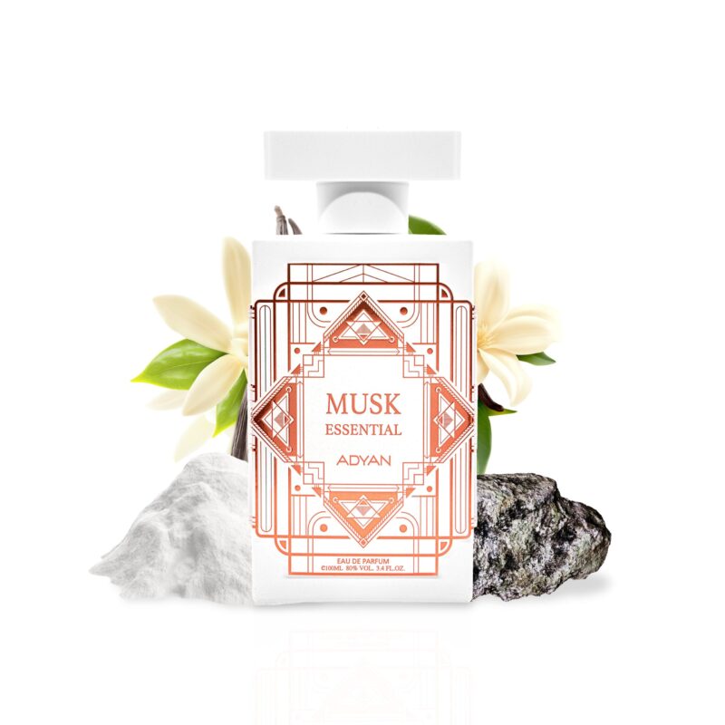 musk essential fragrance perfume Musk Essential by Adyan 100ml EDP – Soft & Long-Lasting scent bottle