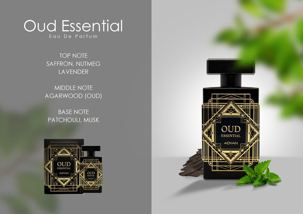 Oud Essential by Adyan 100ml Eau de Parfum bottle – Authentic Arabian oud fragrance from Oudh Shop UK