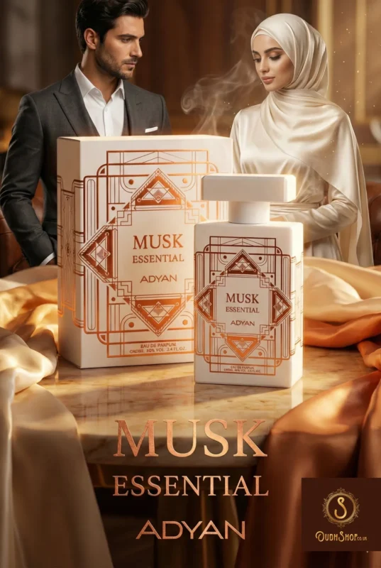 musk essential fragrance perfume Musk Essential by Adyan 100ml EDP – Soft & Long-Lasting scent bottle