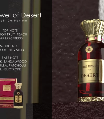 The Jewel of Desert by Anfar – 100ML unisex extrait de parfum bottle with fruity and woody notes