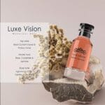 Affordable oud perfume, Asten Luxe Vision Monsieur Noir 100ml EDP bottle. Black and gold bottle with a minimalist design. at oudh shop