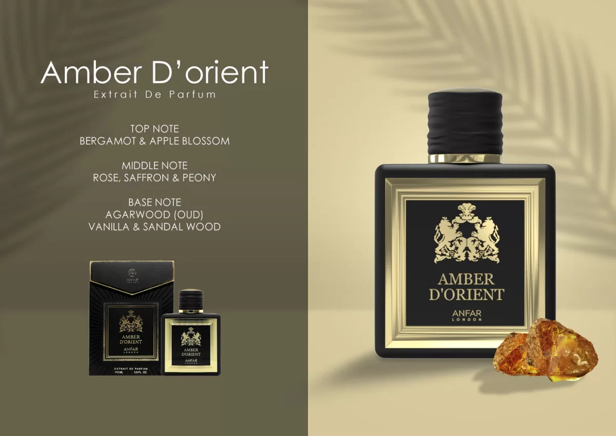 Bottle of Amber D’Orient by Anfar London – Eau de Parfum