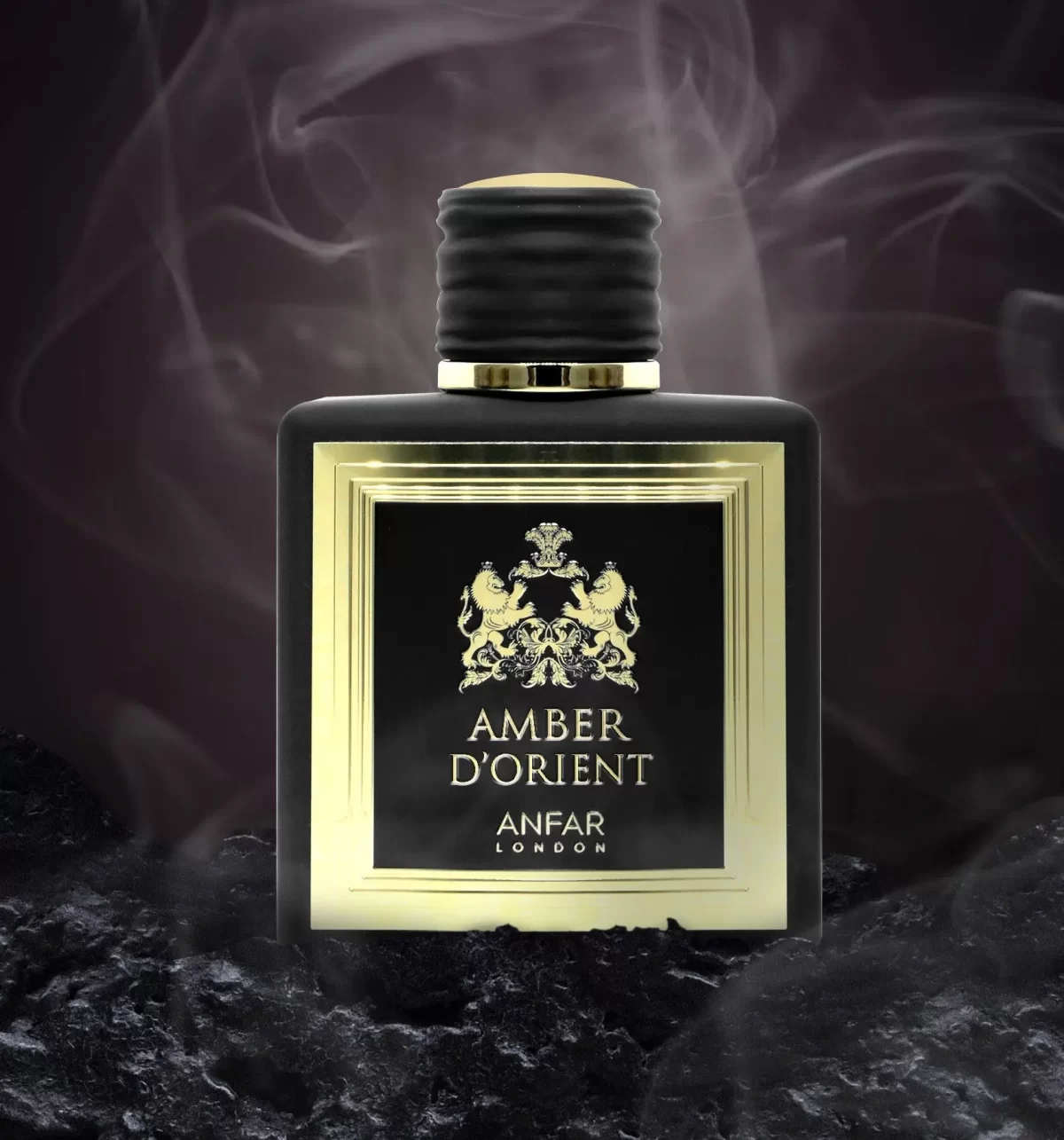 Bottle of  Louis Vuitton’s Ombre Nomade Alternative Amber D’Orient by Anfar London Parfum