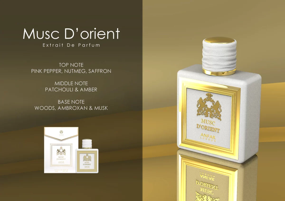Bottle of Musk D’Orient by Anfar London – 115ml Extrait de Parfum