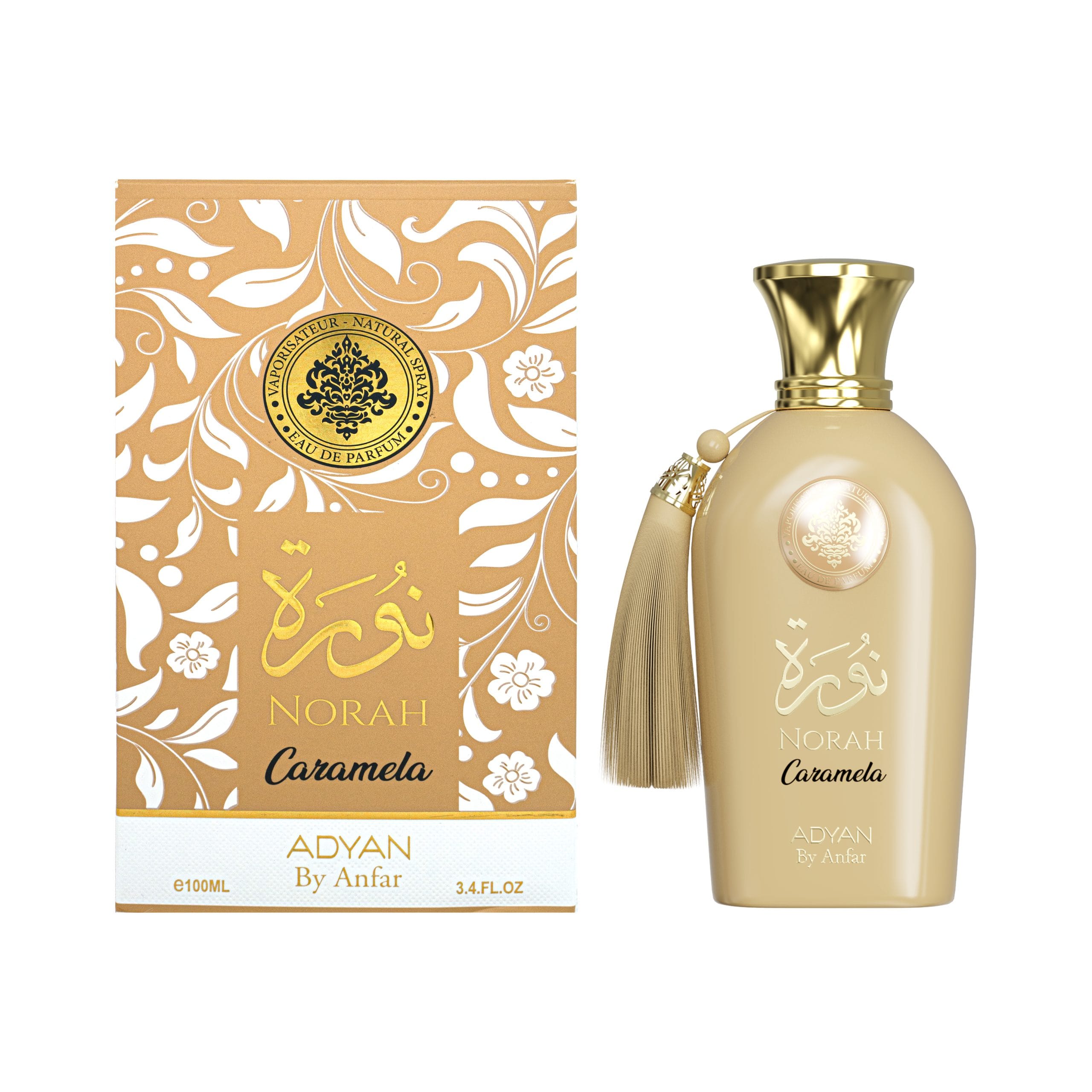 Norah Caramela Musk Perfume Norah Caramela by Adyan 100ml Eau de Parfum for women with yuzu, floral and amber notes