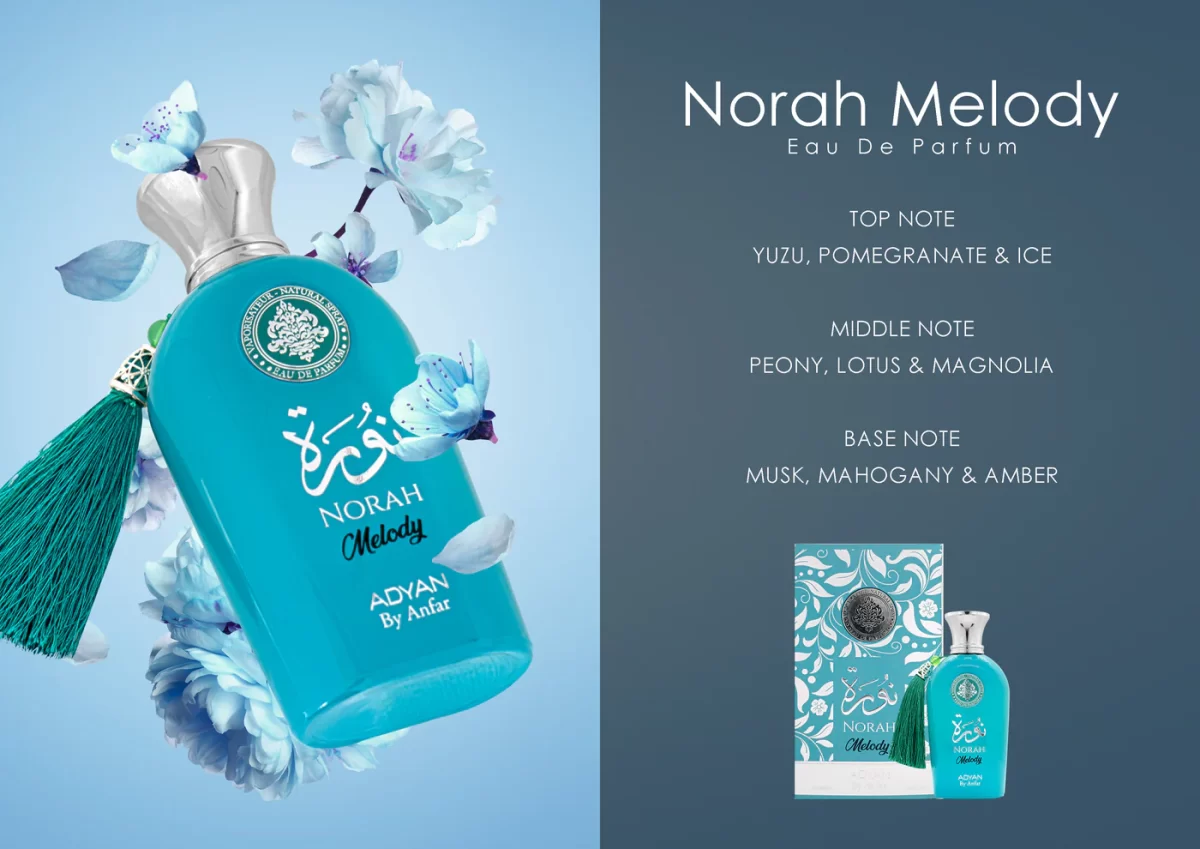 Norah Melody by Adyan 100ml Eau de Parfum for women with yuzu, floral and amber notes