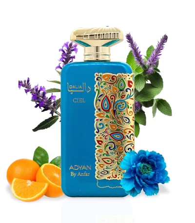 Bottle of Dalia Ciel by Adyan 100ml Eau de Parfum from the Dalia Series with a sleek, elegant design.