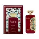 Elegant red bottle of Dalia Rouge by Adyan – unisex oud fragrance