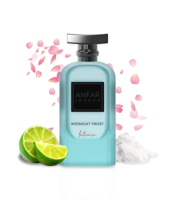 Midnight Frost Intense icy citrusy woody scent by Anfar London – 100ml Unisex Extrait de Parfum in premium packaging