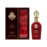 Mystic Melody by Adyan velvet finish bottle with decorative roses in gift box