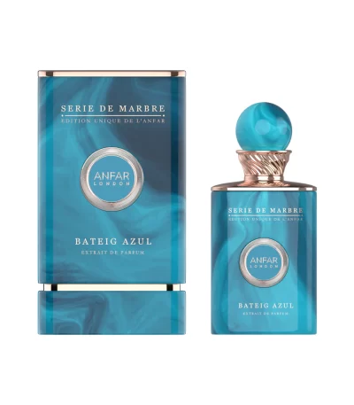Bateig Azul by Anfar London – 100ml Unisex Citrus & Herbal Extrait de Parfum Bottle