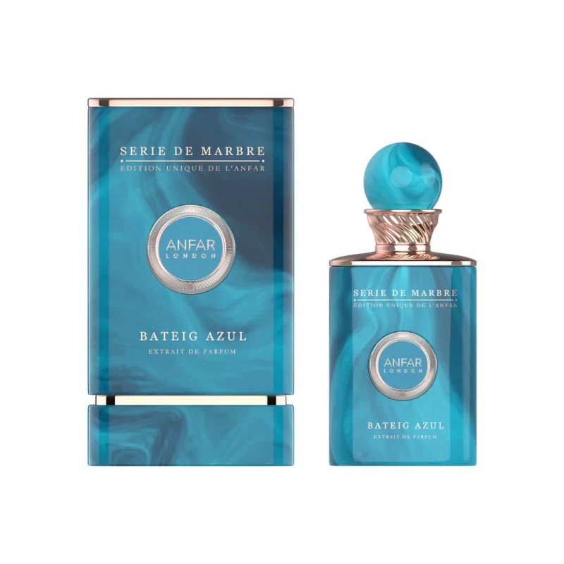 Bateig Azul by Anfar London – 100ml Unisex Citrus & Herbal Extrait de Parfum Bottle