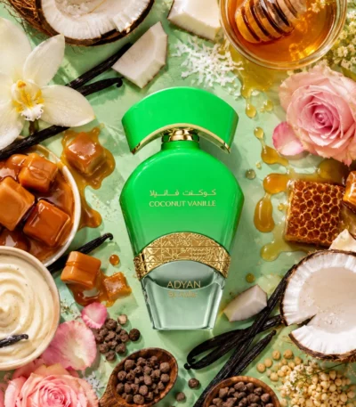 Coconut Vanille by Adyan 100ml coconut vanilla perfume bottle