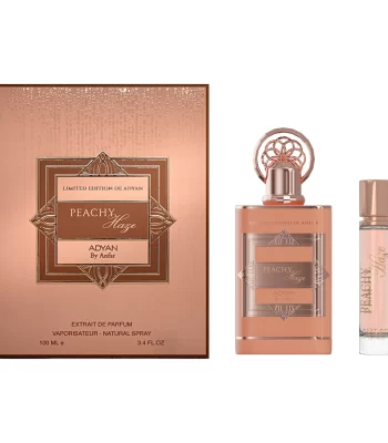Peachy Haze by Adyan – Fruity Extrait de Parfum Bottle with Travel Size