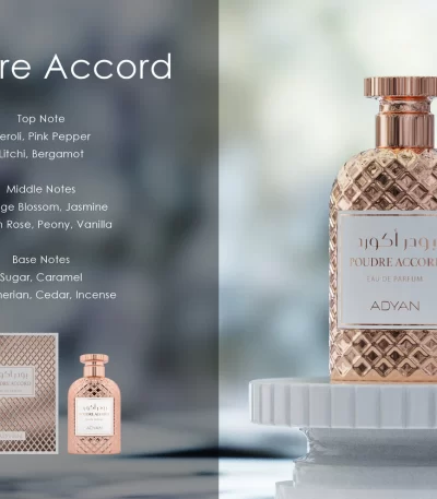 Poudre Accord by Adyan – 100ml Powdery Musk Perfume Bottle