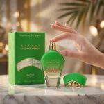 coconut vanilla perfume by adyan coconut vanille 100ml extrait being sprayed