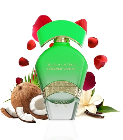 Coconut Vanille Perfume by Adyan – 100ml Tropical Vanilla Fragrance Bottle