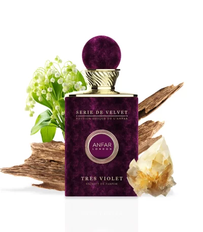 Tres Violet by Anfar London – 100ml Série de Velvet Extrait Perfume Bottle