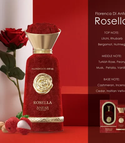 Rosella by Anfar 1950 – Florence de Anfar Series Luxury Floral Amber Perfume Bottle