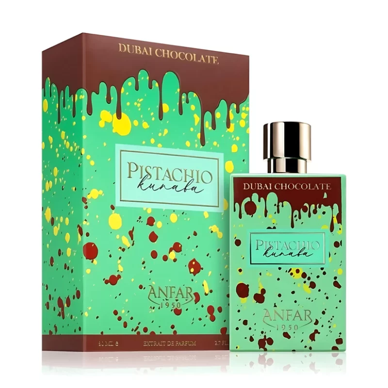 Viral perfume Pistachio Kunafa 80ml Perfume by Anfar – Dubai fragrance with chocolate, pistachio, and Middle Eastern dessert notes