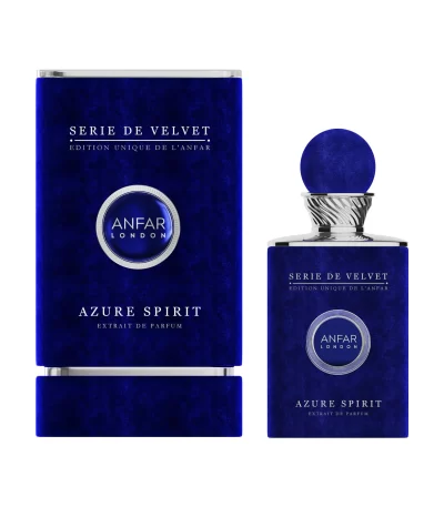 Azure Spirit by Anfar London – 100ml Série de Velvet Mint, Citrus & Woody Perfume Bottle