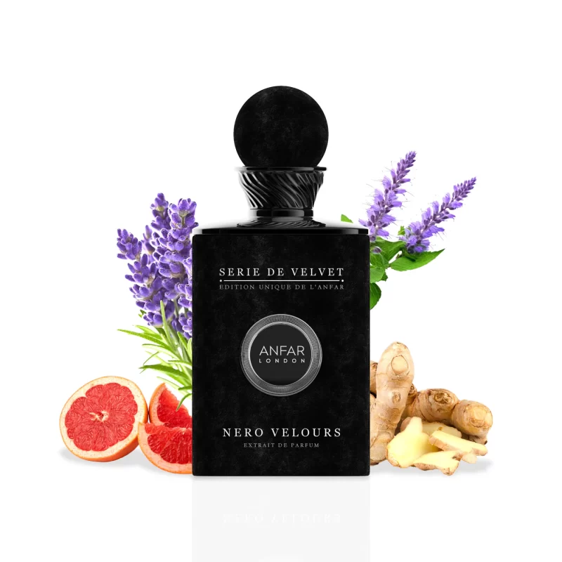 Nero Velours by Anfar London – 100ml Série de Velvet Citrus & Woody Musk Perfume Bottle