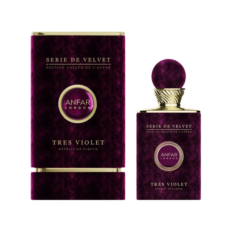 musk perfume Tres Violet by Anfar London – 100ml Série de Velvet Extrait Perfume Bottle