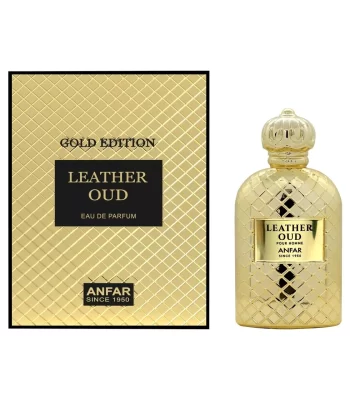 Leather Oud Gold Extrait de Parfum by Anfar – Long-Lasting Oud Perfume for Men