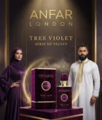 musk perfume Tres Violet by Anfar London – 100ml Série de Velvet unisex Extrait Perfume Bottle