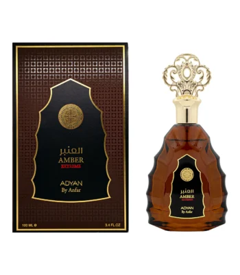 Amber Extreme by Adyan, a luxurious and affordable oud perfume. With notes of rose and amber, this long-lasting fragrance is a top choice for men and women.