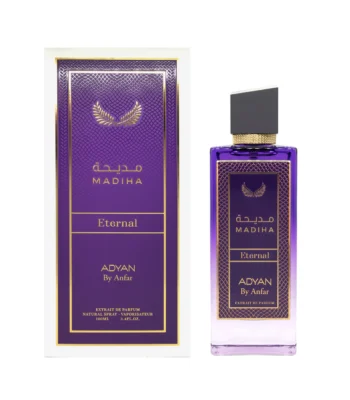 Madiha Eternal by Adyan: The affordable Extrait De Parfum similar to Delina by Parfums de Marly. Experience the best long-lasting perfume with vibrant Litchi, Peony, and a clean Haitian Vetiver base. Unisex scent. available at Oudh Shop