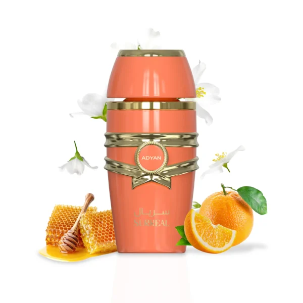 SURREAL BY ADYAN is a 100ml Extrait De Parfum for men and women, featuring top notes of mango, ginger, and saffron, a floral heart, and a warm base of vanilla, honey, and sandalwood. this fragrance rivals popular scents. For example, it's a great choice if you like Yves Saint Laurent Libre Intense or Zara's Golden Decade.