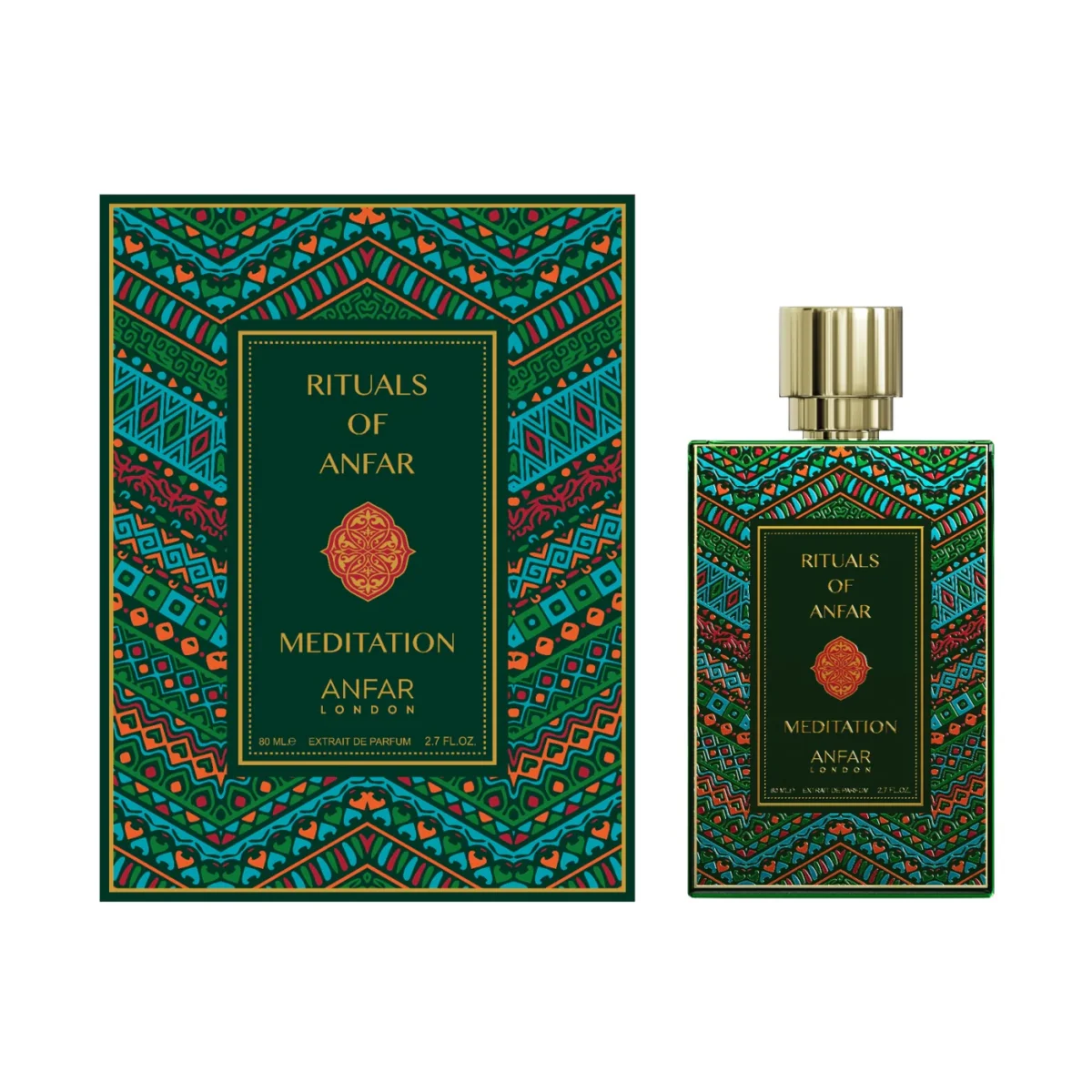 A luxurious bottle of Rituals of Meditation Divine by Anfar, an 80ml extrait de parfum from Oudh Shop.