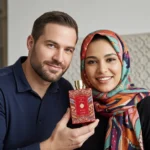 A bottle of Anfar London's Rituals of Anfar Divine luxury arabian musk woodyperfume, with its elegant design, showcased on a clean background.