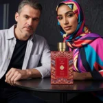 A bottle of Anfar London's Rituals of Anfar Divine luxury arabian musk woodyperfume, with its elegant design, showcased on a clean background.