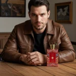 A bottle of Anfar London's Rituals of Anfar Divine luxury arabian musk woodyperfume, with its elegant design, showcased on a clean background.