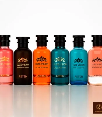 Asten Luxe Vision Collection, a curated selection of premium, designer inspired fragrances. Each 100ml Eau de Parfum is masterfully crafted to evoke the essence of iconic Louis Vuitton inspired perfumes