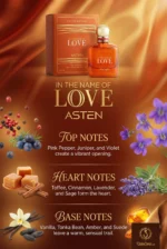 Gourmand Perfume - fall for the irresistible charm of In The Name of Love by Asten, a luxurious 100ml Eau de Parfum Inspired by the iconic Giorgio Armani Stronger With You Amber (Intensely).